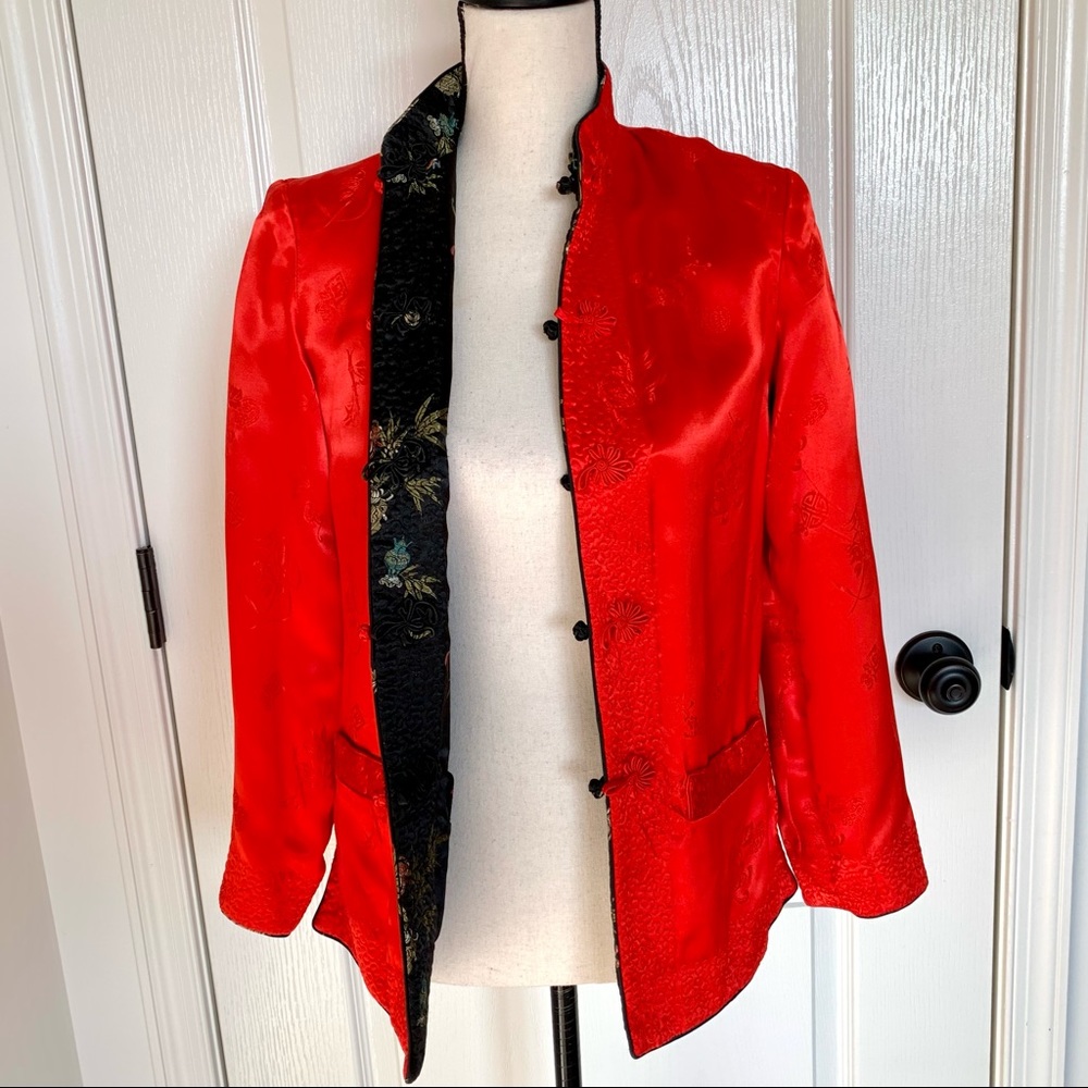Reversible Embroidered Oriental Jacket/Blazers/M - image 8